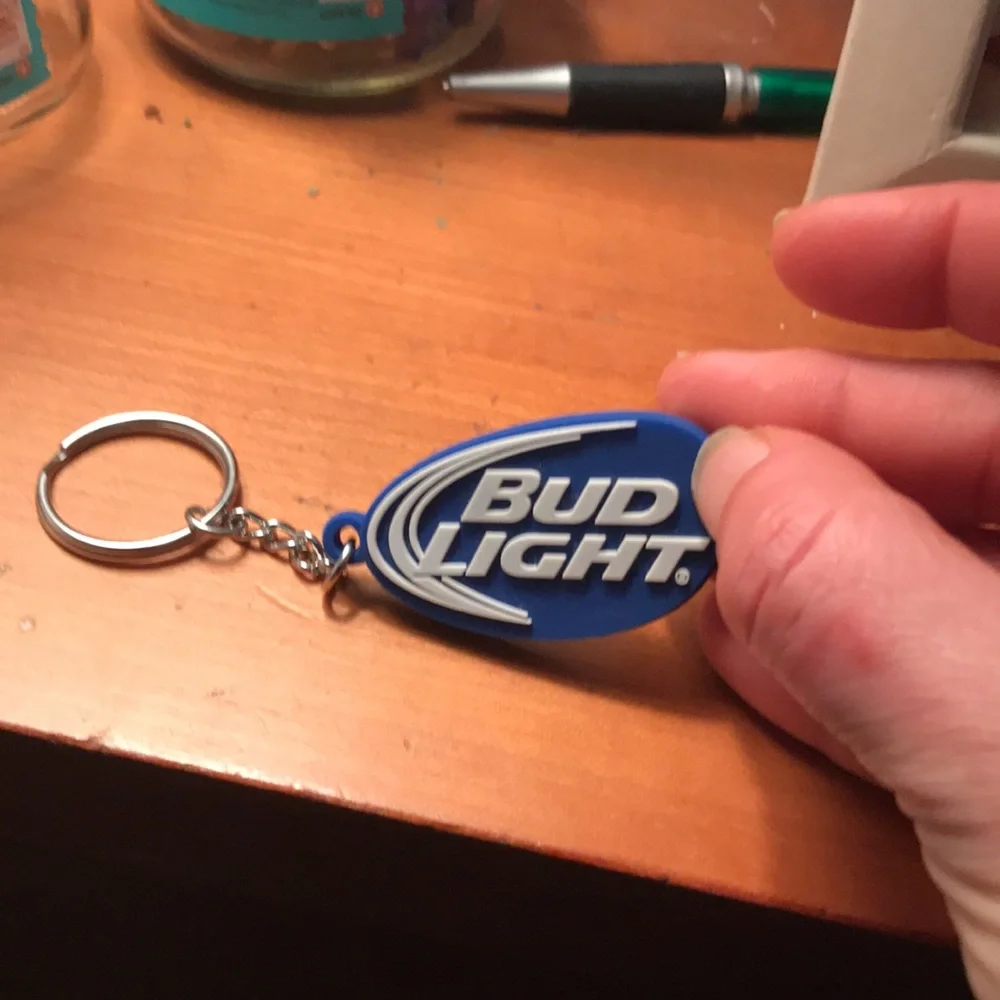 Bud light keychain unisex